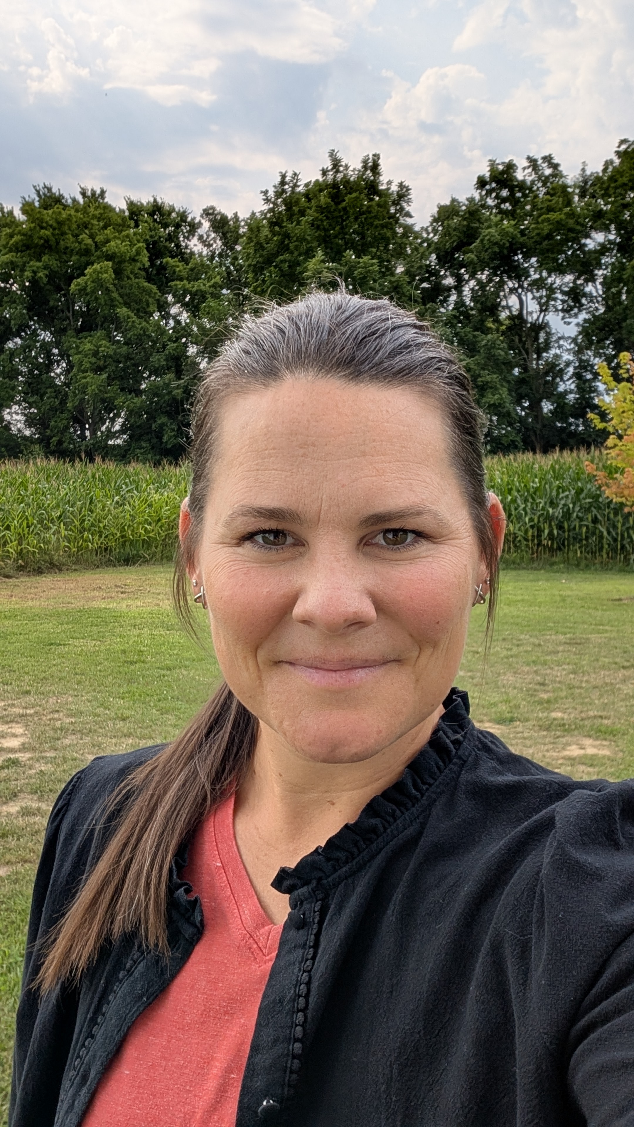 Chelsea Veach outdoors on her family's farm